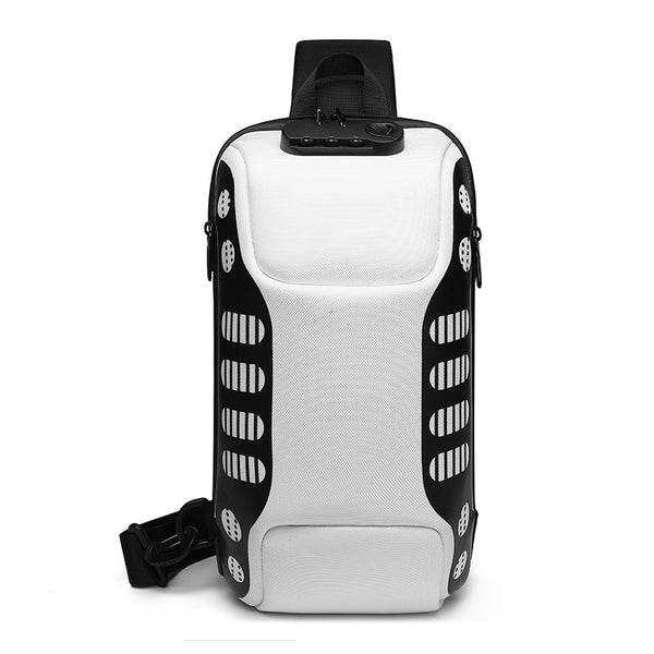 OZUKO Fashion New Men Chest Bag Multifunction Anti-theft Chest Pack Male Waterproof Sling Messenger Bags USB Mens Crossbody Bag