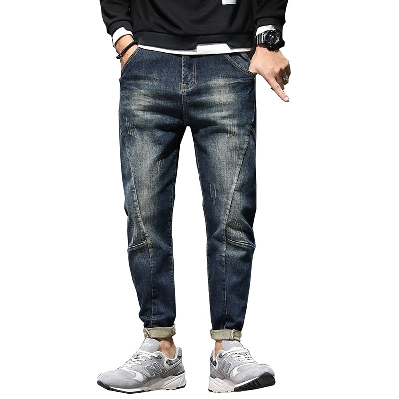 Mens Jeans Harem Pants Fashion Pockets Desinger Loose fit