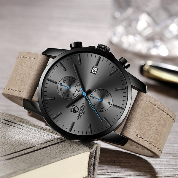 Fashion Sports Quartz Watches Leather Waterproof