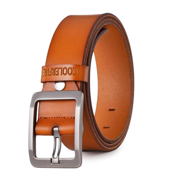 Male genuine leather strap belt