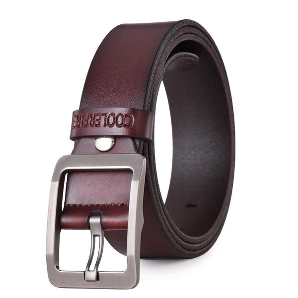 Male genuine leather strap belt