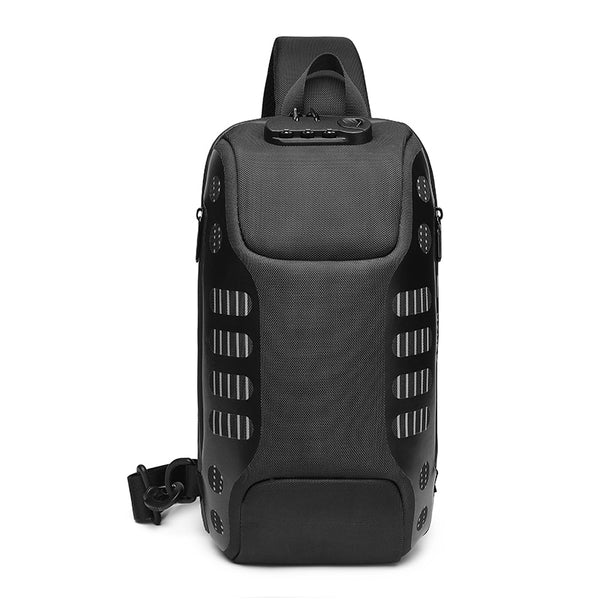 OZUKO Fashion New Men Chest Bag Multifunction Anti-theft Chest Pack Male Waterproof Sling Messenger Bags USB Mens Crossbody Bag