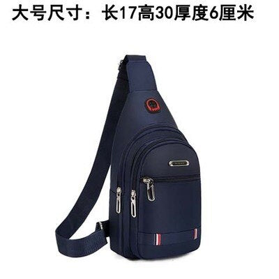 Canvas Shoulder Bag Mens Simple Waterproof Crossbody Bag