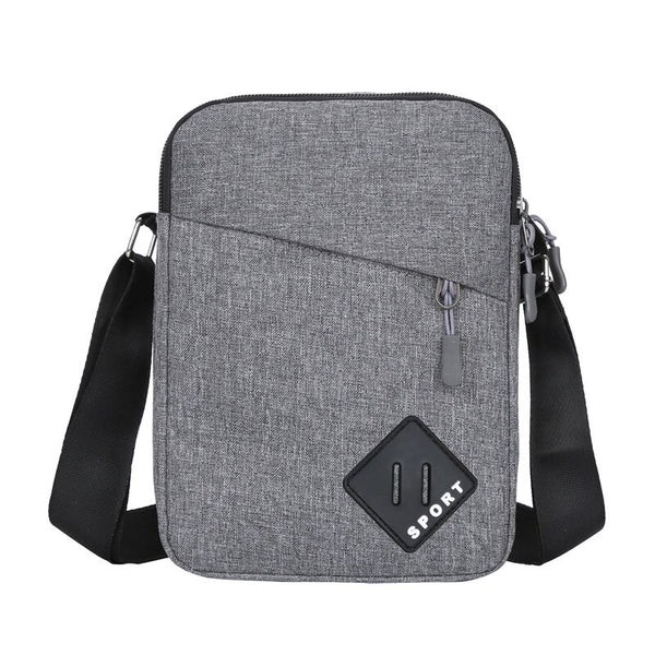 Canvas Shoulder Bag Mens Simple Waterproof Crossbody Bag