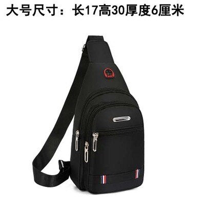 Canvas Shoulder Bag Mens Simple Waterproof Crossbody Bag