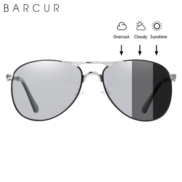 Photochromic Polarized Sunglasses High Quality Men Brand Designer UV400