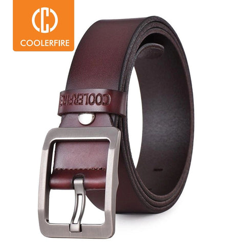 Male genuine leather strap belt