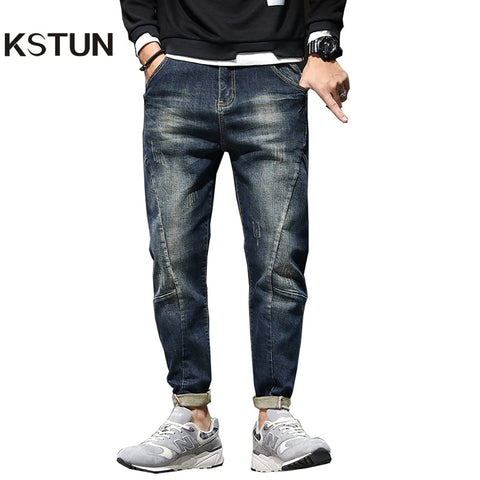 Mens Jeans Harem Pants Fashion Pockets Desinger Loose fit